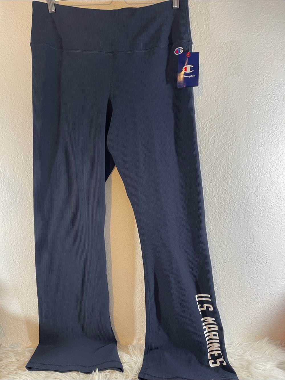 CHAMPION U.S. Marines USMC Flare Pants Stretch Navy Blue Size 2XL NEW